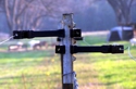 Electric fence insulator on t-Post